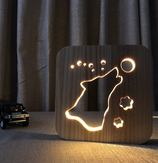 USB Night Light Wooden