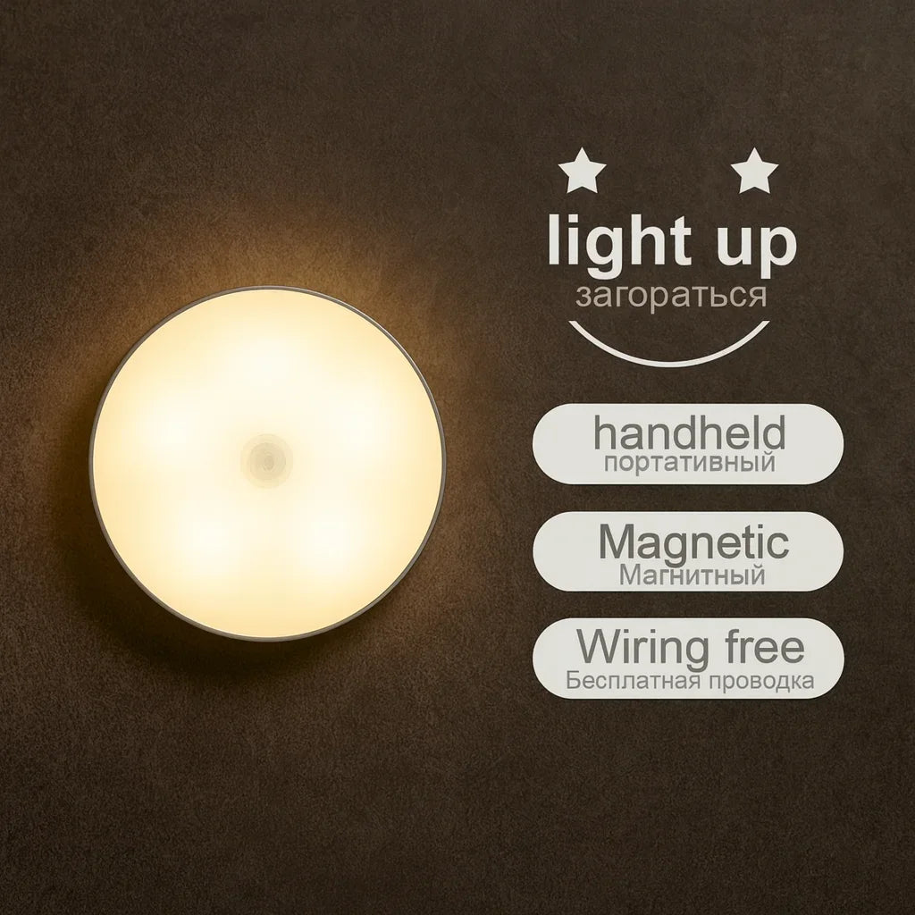 Magnetic Wireless Warm White Lamp for Closet, Bed & Cabinet