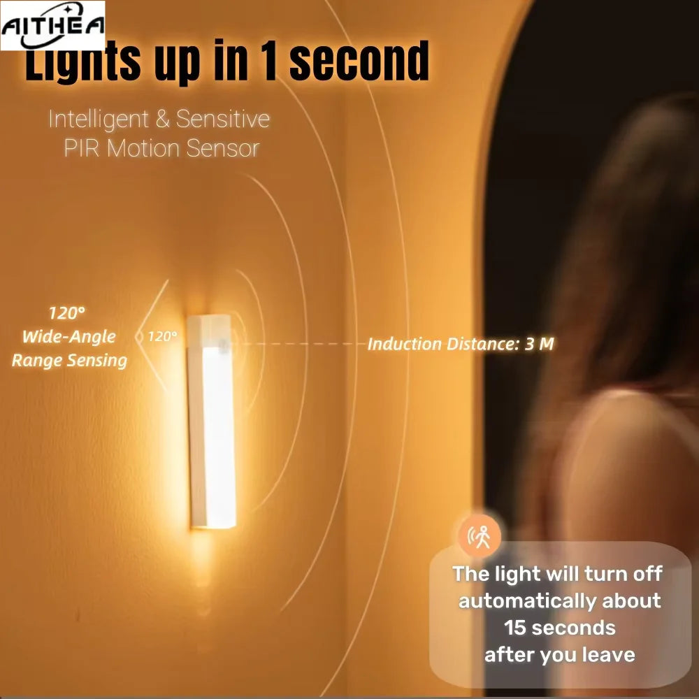 Motion Sensor LED Light Bar – Rechargeable Cabinet & Mirror Lamp