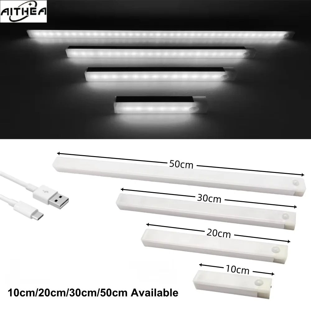 Motion Sensor LED Light Bar – Rechargeable Cabinet & Mirror Lamp