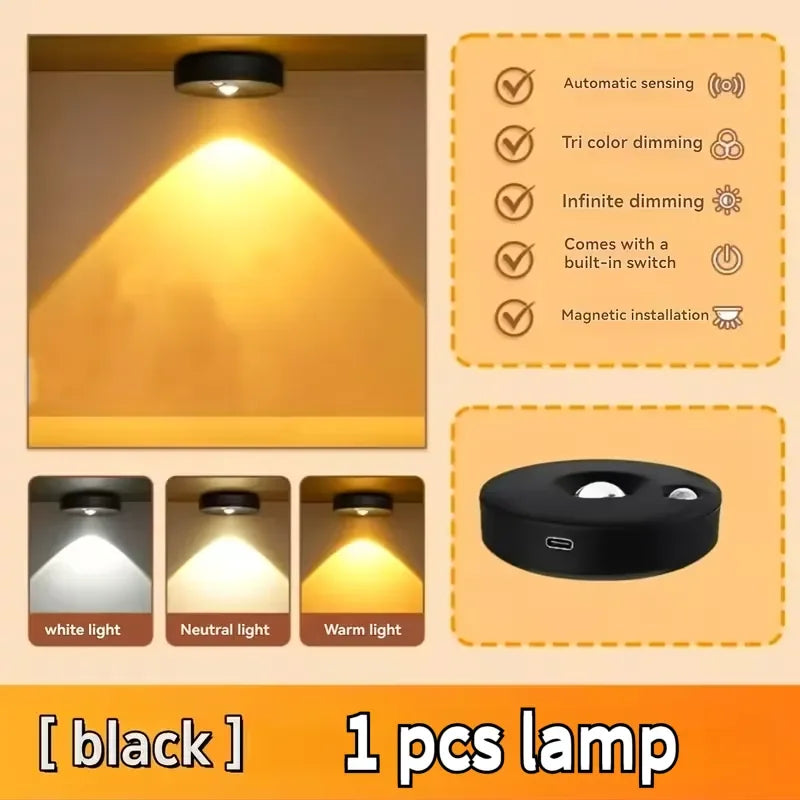 Rechargeable LED Under Cabinet Light – Dimmable, Wireless, Remote Control Night Lamp